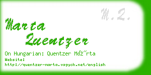 marta quentzer business card